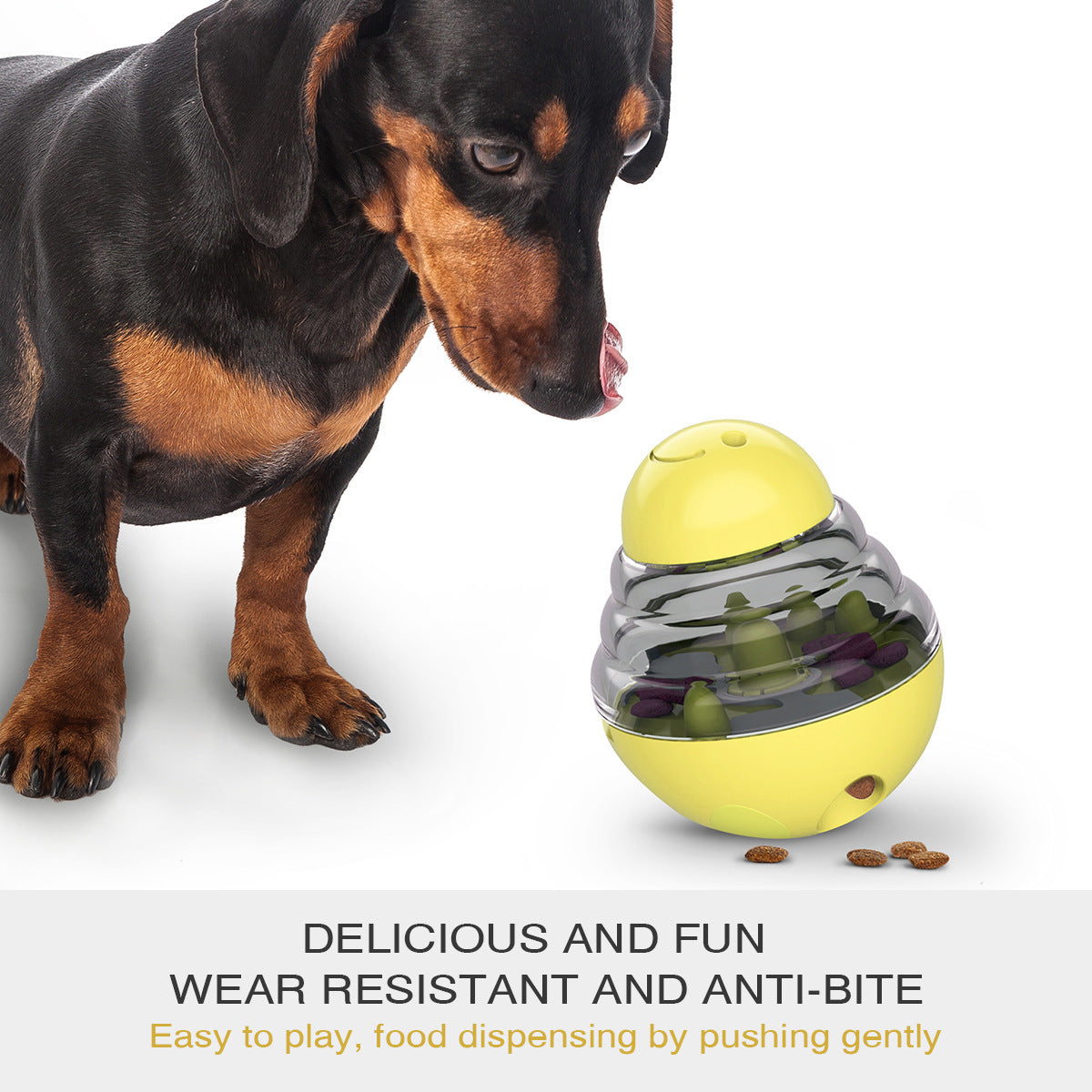 Interactive Dog Puzzle Feeder with Adjustable Food Dispensing Holes(Pink)