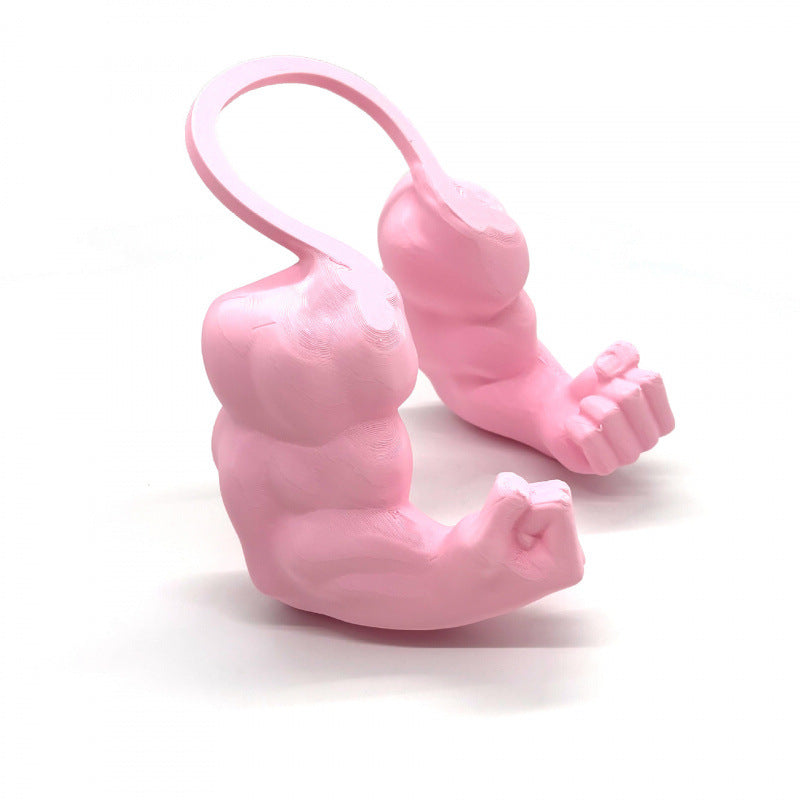 Muscle Arm Pet Costume Pink - View 1