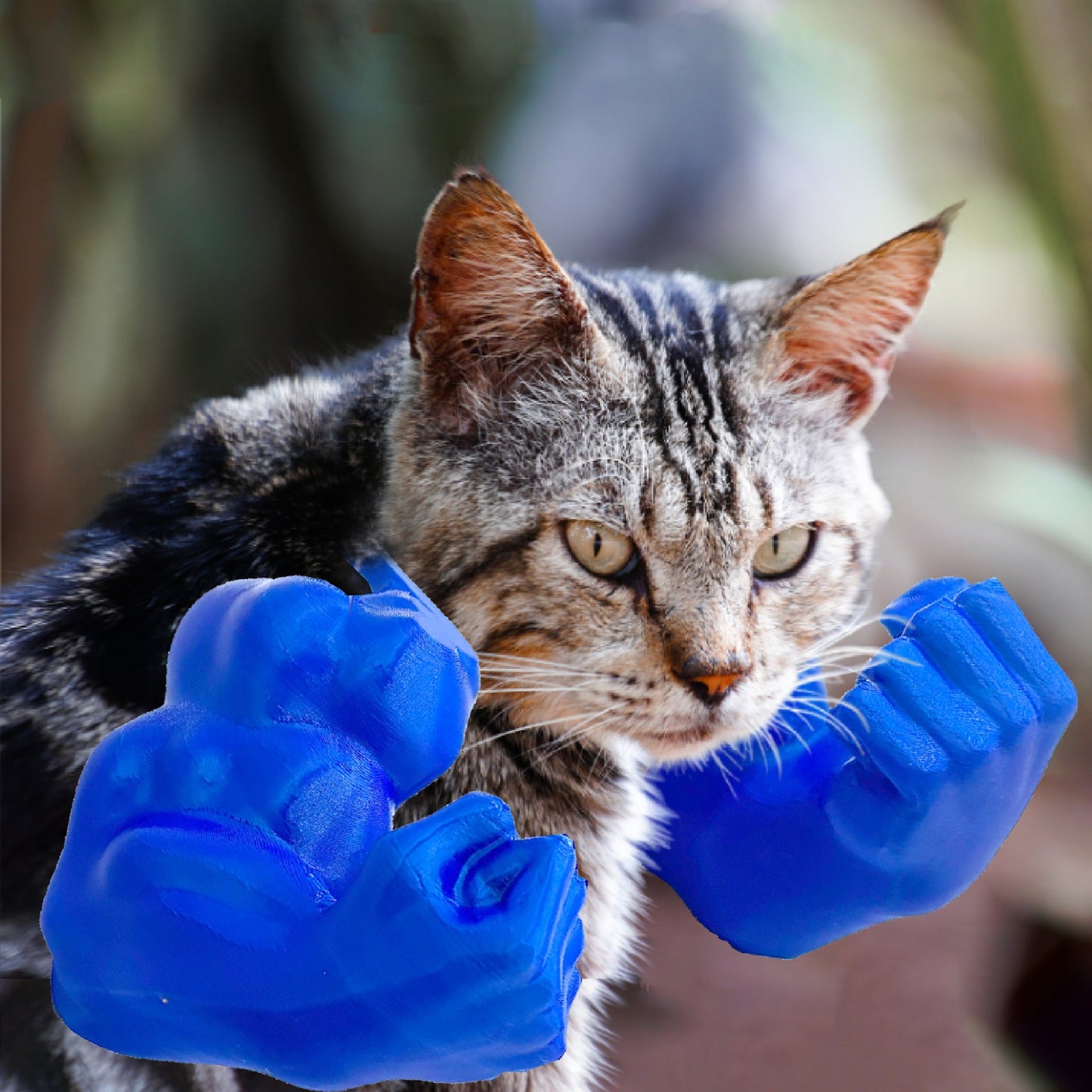 Muscle Arm Pet Costume Blue - View 4