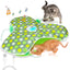 Green Interactive Cat Toys Rechargeable,Moving Concealed Feathers,Real Mouse Squeaky,Touch Activated Cat Kitten Toy Exercise Toys for Indoor Bored Adult Cats