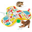 Yellow Interactive Cat Toys Rechargeable,Moving Concealed Feathers,Real Mouse Squeaky,Touch Activated Cat Kitten Toy Exercise Toys for Indoor Bored Adult Cats