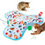 White Interactive Cat Play Tunnel & Hunting Cover - Self-Entertaining Pet Game Toy with Teasers