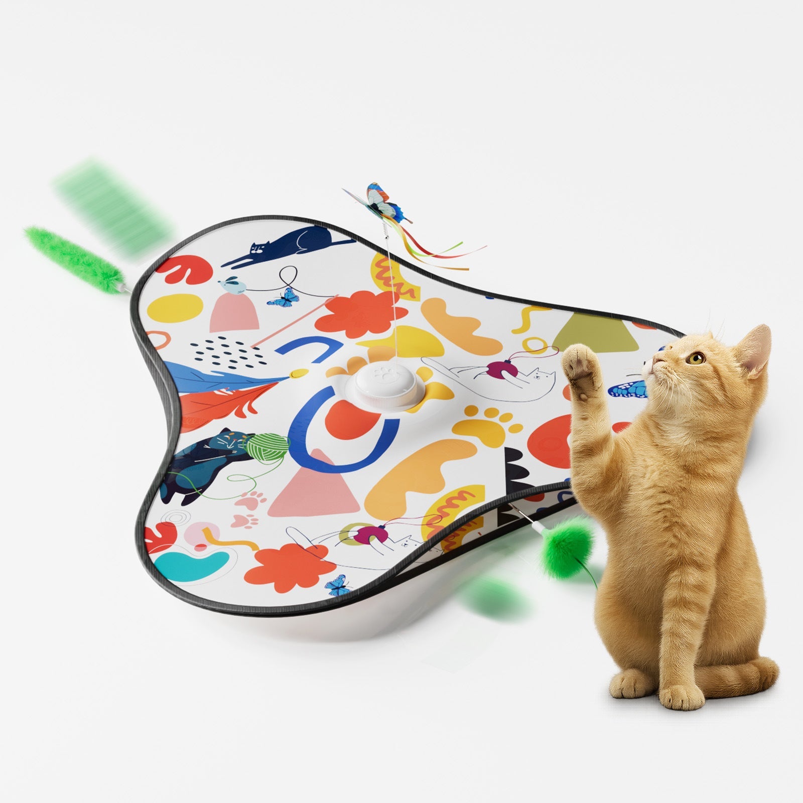Multicolor Interactive Cat Play Tunnel & Hunting Cover - Self-Entertaining Pet Game Toy with Teasers - View 1