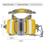 Yellow Saddle Bag Dog Backpack - Adjustable Harness Pack for Hiking, Camping & Travel with Medium to Large Dogs