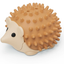 Coffee 4 Pack Hedgehog Catnip Toys Self Grooming Face Scratcher & Teething Chew Toy Soft Rubber Interactive Play Set for Kittens