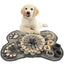 Interactive Dog Snuffle Mat Bone Shape Grey 64x43cm - Slow Feeder & Foraging Puzzle Toy - Washable Fleece Nosework Pad for Anxiety Relief & Mental Stimulation