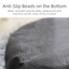Grey Cozy Donut Long Plush Cat & Dog Calming Bed(Diameter 50cm) - Double-Layer PP Cotton Filling Warming Pet Bed with Anti-Slip Base & Free Blanket