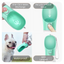 Green Portable Dog Water Bottle and Drink Feeder - 550ml Pet Travel Water Cup for Walking, Hiking & Outdoor Use (High-Temperature Resistant)