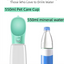 White Portable Dog Water Bottle and Drink Feeder - 550ml Pet Travel Water Cup for Walking, Hiking & Outdoor Use (High-Temperature Resistant)