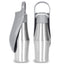 Grey 27oz Food-Grade 304 Stainless Steel Pet Water Bottle - Portable Dog and Cat Travel Cup, Outdoor Feeder for Walks and Hikes
