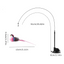Interactive Self-Play Cat Wand with Suction Base - Automatic Bouncing Teaser Including Bell & 3 Bird Attachments(Pink)