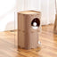 Brown 2-Tier Felt Cat Tree & Scratches-Resistant Hideout - Durable Secure Non-Shedding Cat Condo and Play Tower for Indoor Cats