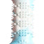 2-Pack Durable TPR Squeaky Dog Bone with Two-Tone Paw Print - Dental Health & Gum Massage Spiked Molar Toy(Blue-White)