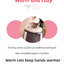 Pink 2-in-1 Ultra-Soft Plush Pet Carrier & Mobile Bed - Portable & Lightweight Cute Rabbit Ear Design Travel Cabin (M 25 x 25 x 20.5CM)