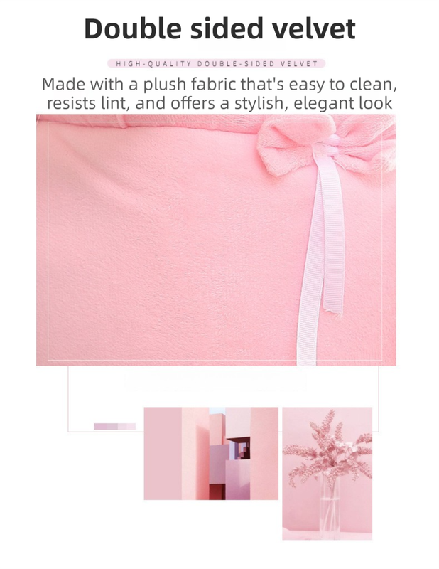 Pink 2-in-1 Ultra-Soft Plush Pet Carrier & Mobile Bed - Portable & Lightweight Cute Rabbit Ear Design Travel Cabin (M 25 x 25 x 20.5CM)