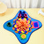 Blue 48x48CM Durable Felt Cloth Pet Puzzle Sniffing Mat - Mental Stimulation & Slow Feeding Pad