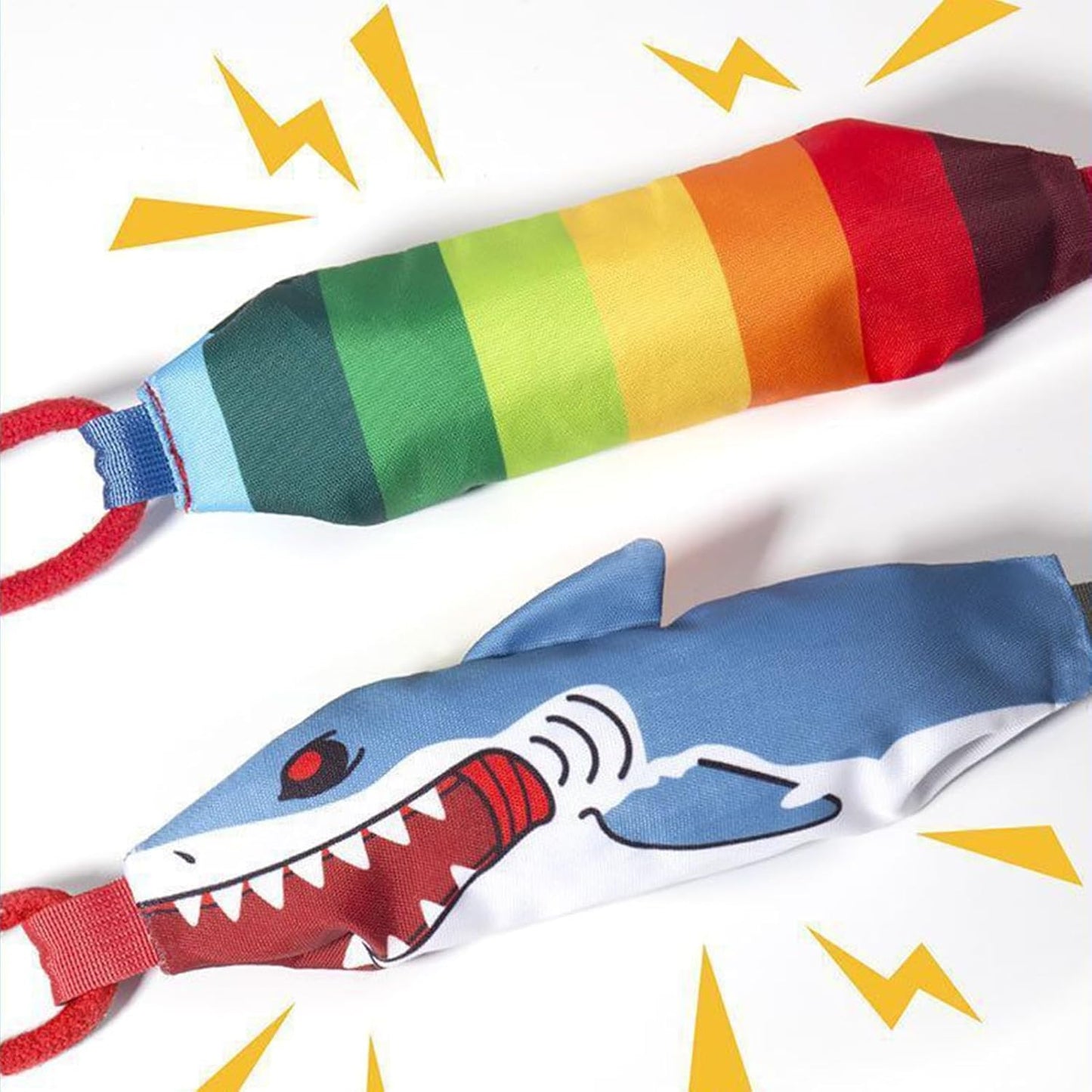 Shark-shaped Tug-of-War Dog Toy with Suction Cup & Chew Rope Knot - Interactive Squeaky Molar Toy for Puppies & Small Dogs