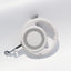 White Heavy Duty Retractable Dog Leash with Ergonomic Wide Handle - Automatic Tangle-Free Extending Lead for Large and Medium Dogs - Carbon Fiber Texture