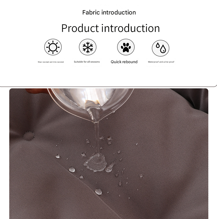 Pink Rectangular Pet Bed with Removable Cooling Mat – Durable 600D Oxford Fabric Dog & Cat Bed, High-Rebound PP Cotton Filling, Non-Slip Base, for Medium to Large Breeds, Includes Free Cooling Pad(Size:M)