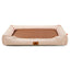 Pink Rectangular Pet Bed with Removable Cooling Mat – Durable 600D Oxford Fabric Dog & Cat Bed, High-Rebound PP Cotton Filling, Non-Slip Base, for Medium to Large Breeds, Includes Free Cooling Pad(Size:L)