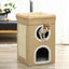 Grey 3-Story Villa Cat House with Scratching Posts - Foldable Double-Decker Cat Condo, Warm & Breathable All-Season Pet Bed, Multi-Functional Play & Sleep Space, Durable Easy-Clean Fabric