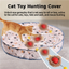 Interactive Hunting Hidden Prey Cat Toy Set - Red Plush Automatic Moving Ball & 72CM Large Crinkle Hunting Cover - Smart Obstacle Avoidance, USB Rechargeable