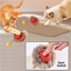 Interactive Hunting Hidden Prey Cat Toy Set - Red Plush Automatic Moving Ball & 72CM Large Crinkle Hunting Cover - Smart Obstacle Avoidance, USB Rechargeable