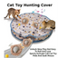Interactive Hunting Hidden Prey Cat Toy Set - Grey Plush Automatic Moving Ball & 72CM Large Crinkle Hunting Cover - Smart Obstacle Avoidance, USB Rechargeable