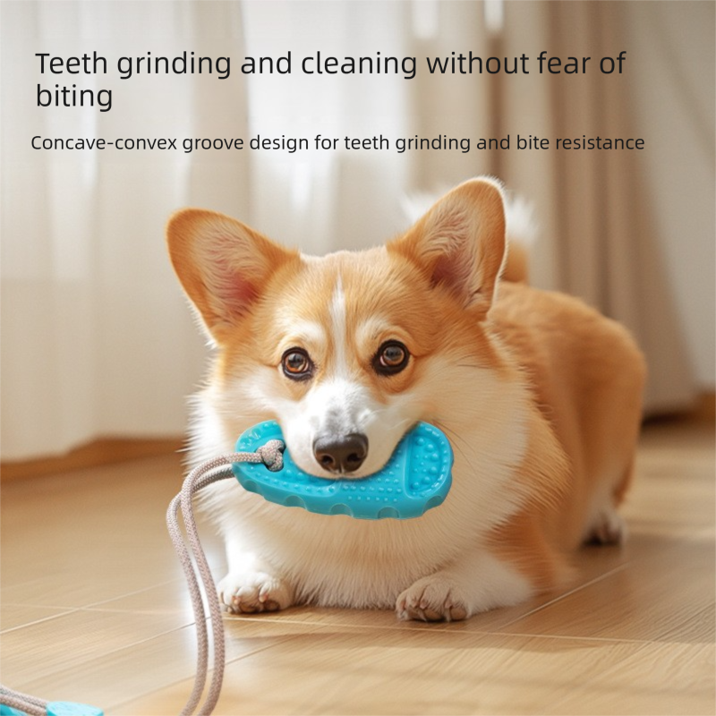Green Slipper-Style Dog Toy — Suction Cup Design: Durable, Chew-Resistant Teether for Mental Stimulation, Independent Play, and Energy Expenditure — Pet Dog Chewing Toy