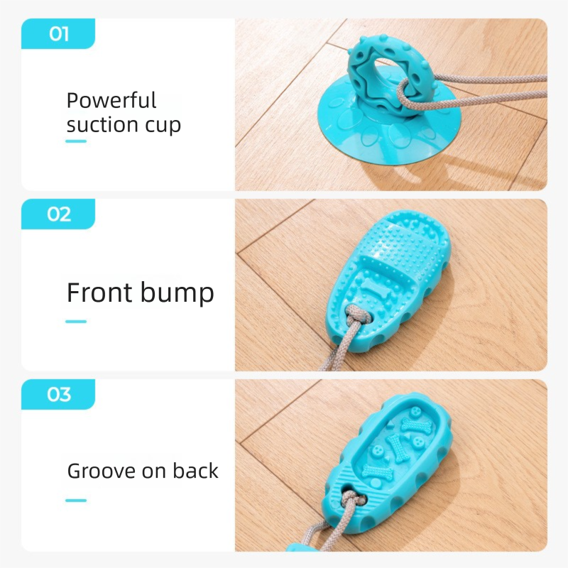 Green Slipper-Style Dog Toy — Suction Cup Design: Durable, Chew-Resistant Teether for Mental Stimulation, Independent Play, and Energy Expenditure — Pet Dog Chewing Toy
