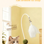 Green 2Pcs Interactive Cat Wobble Toy Set - Dual Ball Turntable & Feeder with Feather Teaser and Catnip Ball - PP Plastic for Kitten Self-Entertainment