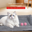 Grey S size Plush Flannel Pet Bed with Removable Sponge - Waterproof, Extra Wide & Thickened, Soft Four Seasons Pet Sleeping Mat for Dogs and Cats