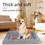 Grey M size Plush Flannel Pet Bed with Removable Sponge - Waterproof, Extra Wide & Thickened, Soft Four Seasons Pet Sleeping Mat for Dogs and Cats