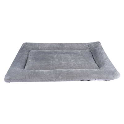 Grey L size Plush Flannel Pet Bed with Removable Sponge - Waterproof, Extra Wide & Thickened, Soft Four Seasons Pet Sleeping Mat for Dogs and Cats
