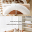 Brown  S size Cat Tunnel Bed House 4-Season Universal Removable Washable U-Shaped Cat Cave with Multi-Entrance, Plush Hideaway Pet Nest with Detachable Mat for Indoor Cats, Non-Slip Bottom, Multi-Cat Friendly