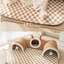 Brown  L size Cat Tunnel Bed House 4-Season Universal Removable Washable U-Shaped Cat Cave with Multi-Entrance, Plush Hideaway Pet Nest with Detachable Mat for Indoor Cats, Non-Slip Bottom, Multi-Cat Friendly