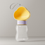 Yellow 350ml Portable Dog Water Bottle  - Leak-Proof Pet Travel Water Dispenser, Cloud-Shaped Drinking Bowl, Twist-to-Dispense Design, BPA-Free HIPS/PET Material for Walking Hiking Travel