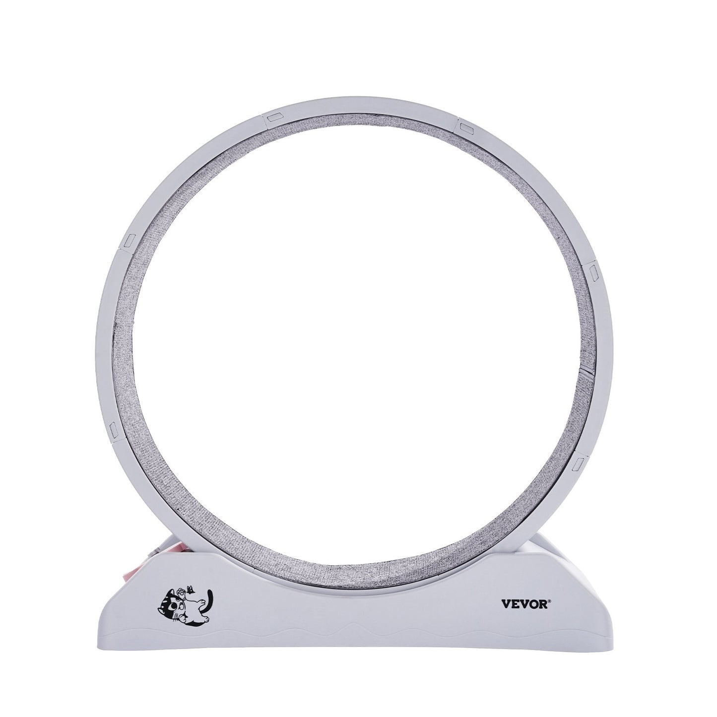 VEVOR Cat Exercise Wheel, 31.5 in, Large Cat Running Wheel with Secure Brake & Carpeted Runway, Quiet Operation Cat Treadmill, Indoor Cats Exerciser Wheel for Pets Weight Loss & Health White