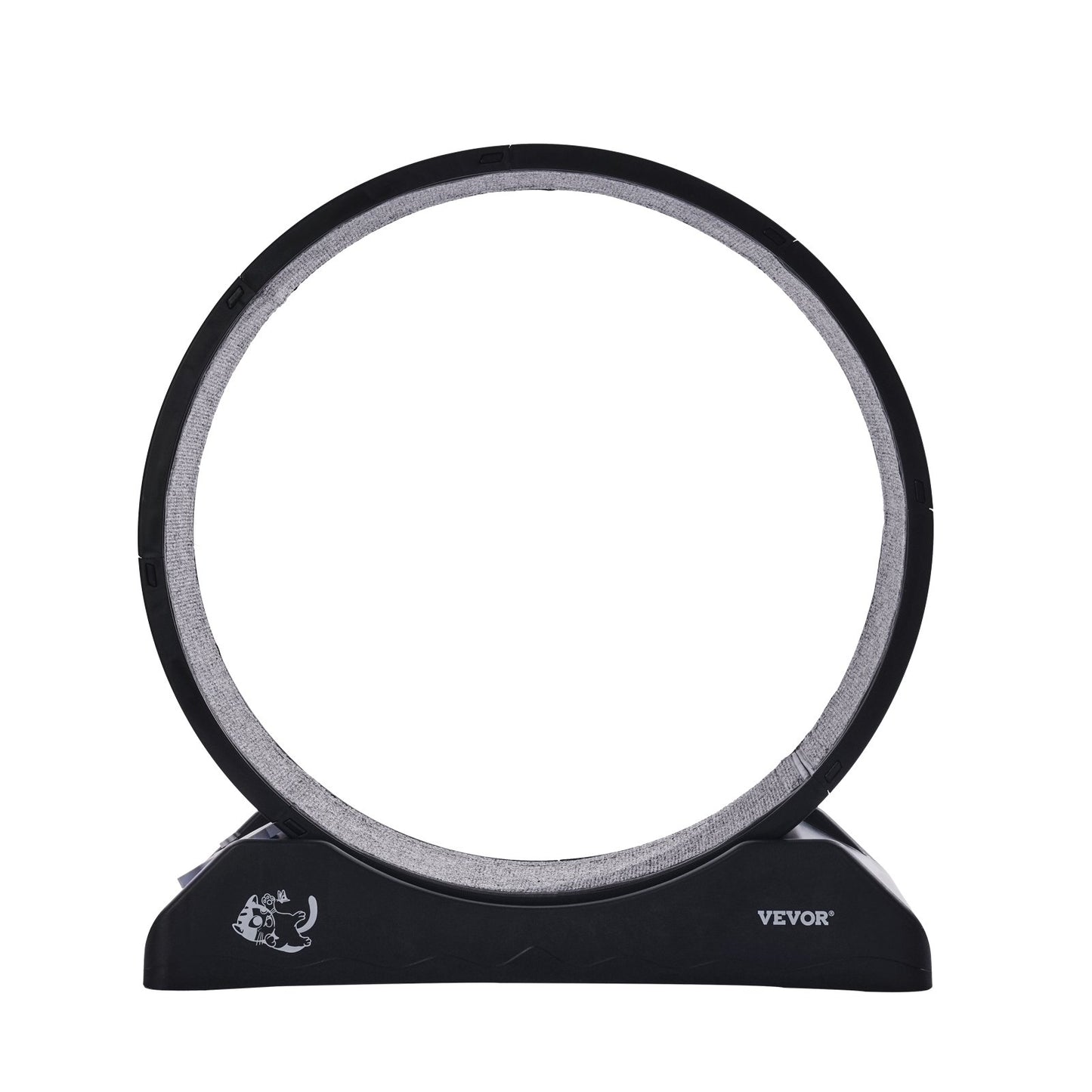VEVOR Cat Exercise Wheel, 31.5 in, Large Cat Running Wheel with Secure Brake & Carpeted Runway, Quiet Operation Cat Treadmill, Indoor Cats Exerciser Wheel for Pets Weight Loss & Health Black