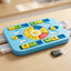 Blue interactive dog puzzle toy slow feeder treat dispenser