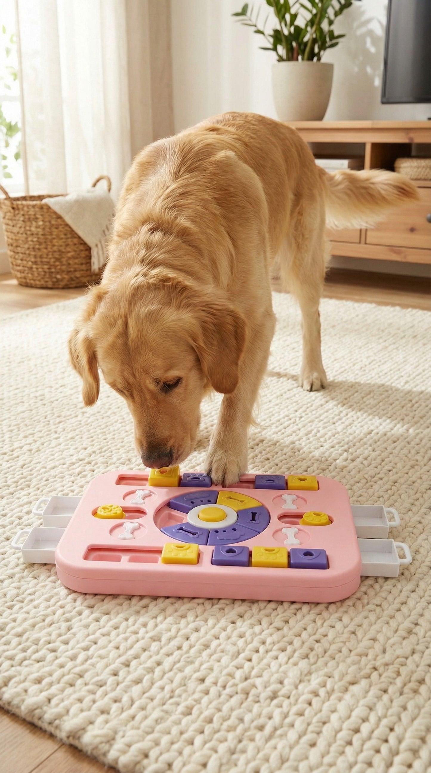 Interactive Dog Puzzle Toy – Slow Feeder & Treat Dispenser