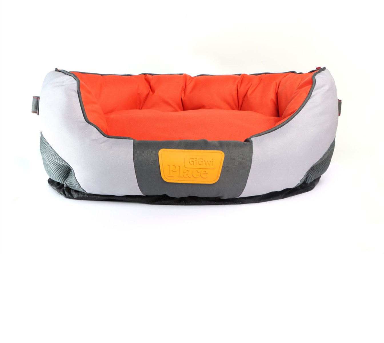 GiGwi – Canvas Round Bed – Red/Orange